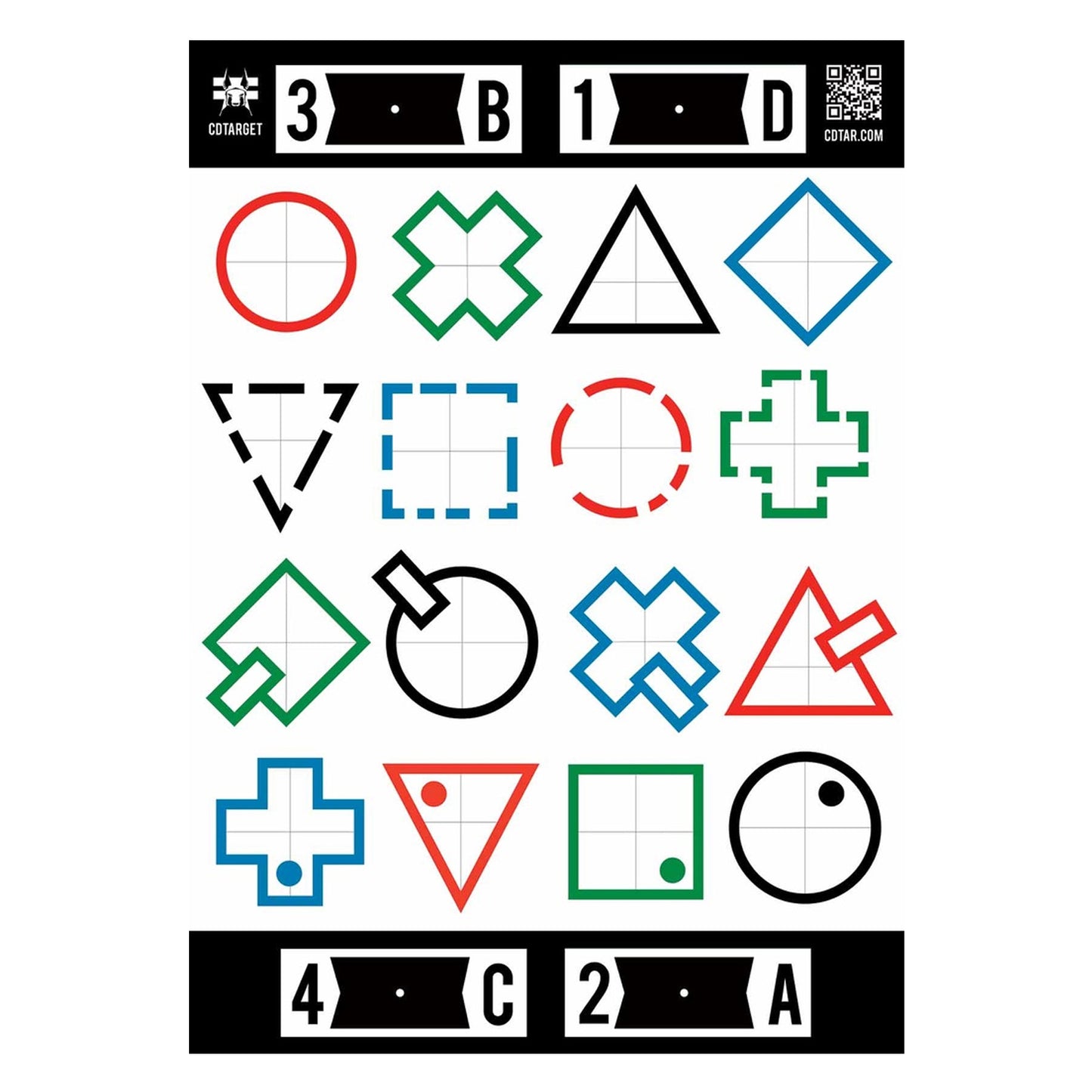 CDTARGET INTRODUCTION PACKAGE  - 12 targets (anti-reflect)